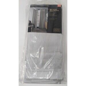 Loom + Forge Rod-Pocket Back-Tab Panel Curtain Mason Silver 50”x 84” RETAIL 60$